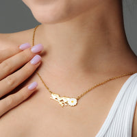 Thumbnail for Daisy Name Necklace - Custom Name Necklace - Necklaces for Moms - Personalized Necklace - Necklace for Best Friend Necklace Gold Brother & Sisters