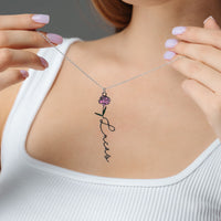 Thumbnail for Flower Name Necklace - Custom Name Necklace - Gifts for Mom - Personalized Gift - Birthday Gifts for Her Necklace Brother & Sisters