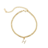 Thumbnail for Gold Initial Anklet - Ankle Bracelet - Anklet for Women - Gold Leg Bracelet Anklet H Brother & Sisters