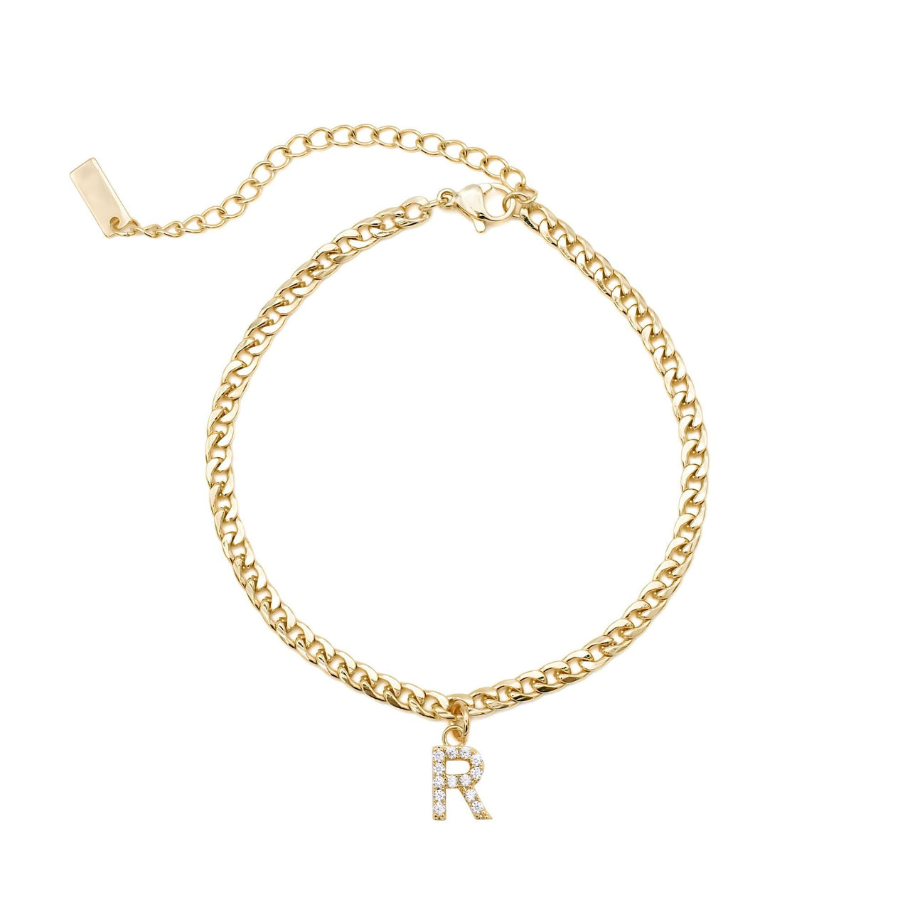 Gold Initial Anklet - Ankle Bracelet - Anklet for Women - Gold Leg Bracelet Anklet R Brother & Sisters