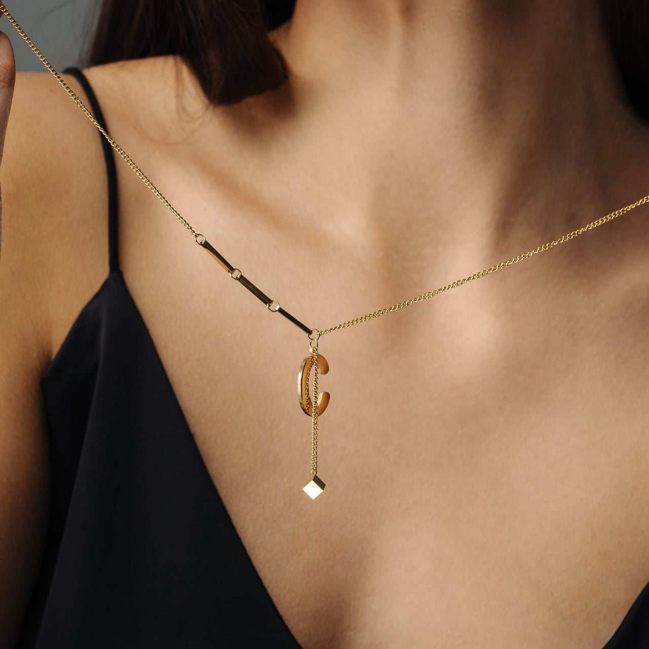Gold Necklace for a woman - Simple Initial Necklace - Woman Necklace - Letter Necklace Necklace Brother & Sisters