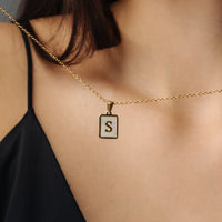 Thumbnail for Gold Necklace for a woman - Simple Initial Necklace - Woman Necklace - Letter Necklace Necklace Brother & Sisters