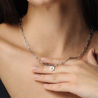 Thumbnail for Gold Necklace for a Woman - Trendy Initial Necklace - Woman Necklace - Letter Necklace - Chain Necklace Necklace Brother & Sisters