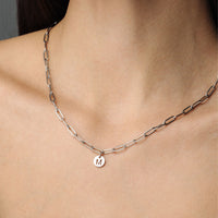 Thumbnail for Gold Necklace for a Woman - Trendy Initial Necklace - Woman Necklace - Letter Necklace - Chain Necklace Necklace Silver / A Brother & Sisters