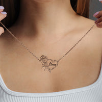 Thumbnail for Rose Name Necklace - Custom Name Necklace - Gifts for Mother's Day - Gifts for Mom - Personalized Gift Necklace Rose Gold Brother & Sisters