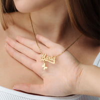 Thumbnail for Simple Name Necklace - Custom Name Necklace - Personalised Necklace - Necklaces for Girlfriend - Necklaces for Moms Necklace Brother & Sisters