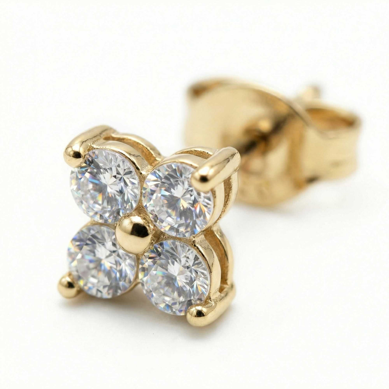 Crystal Flower Stud Earrings