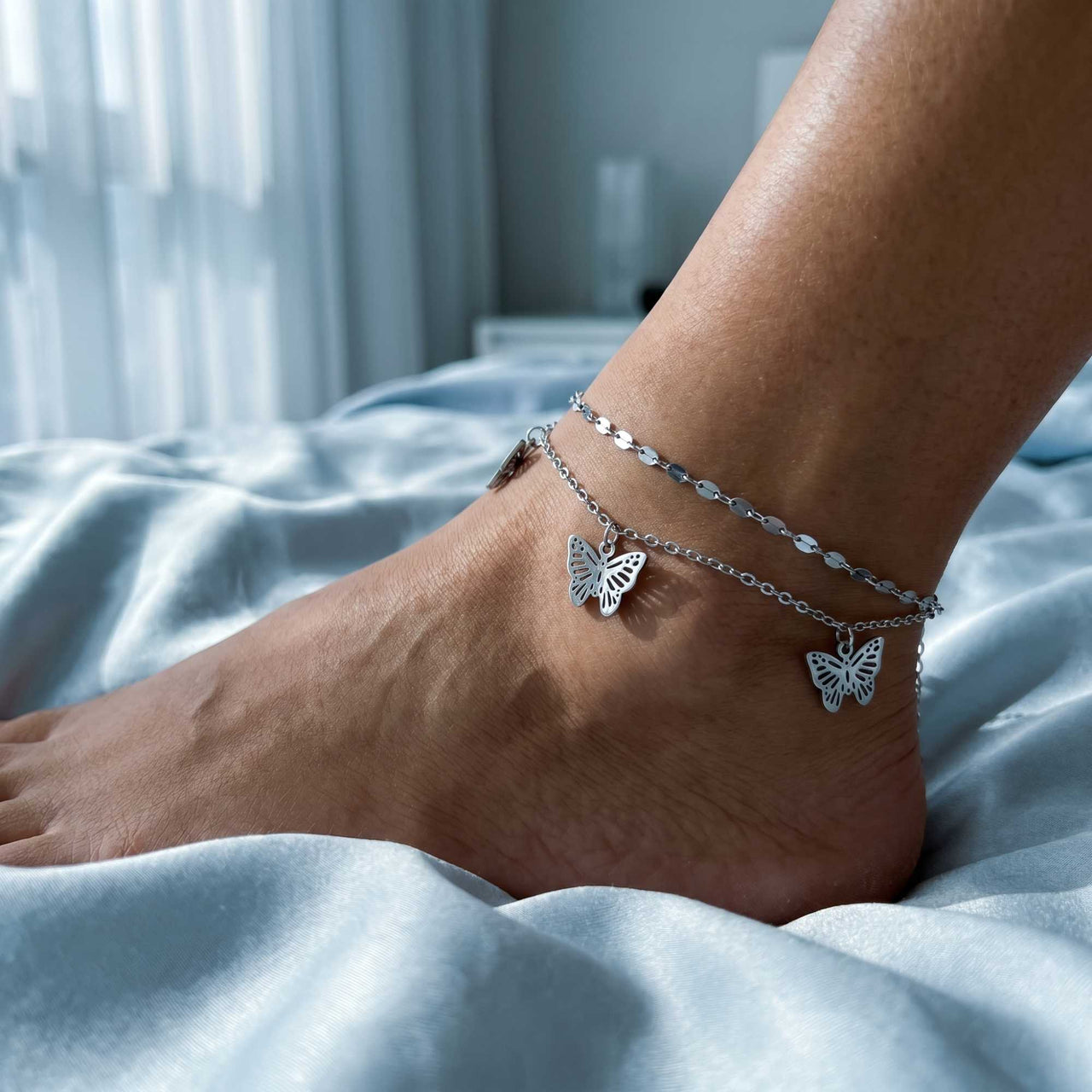 Butterfly Layered Anklet