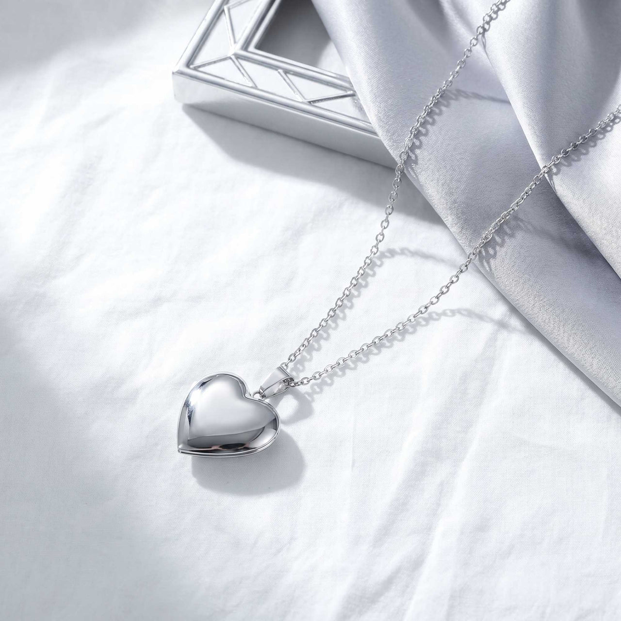 Heart Photo Locket Necklace