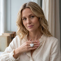 Thumbnail for Floral Heart Photo Locket Necklace