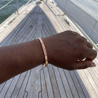 Thumbnail for Cuff bracelet — worn, real size, rose gold | SKU: 2020s-rg