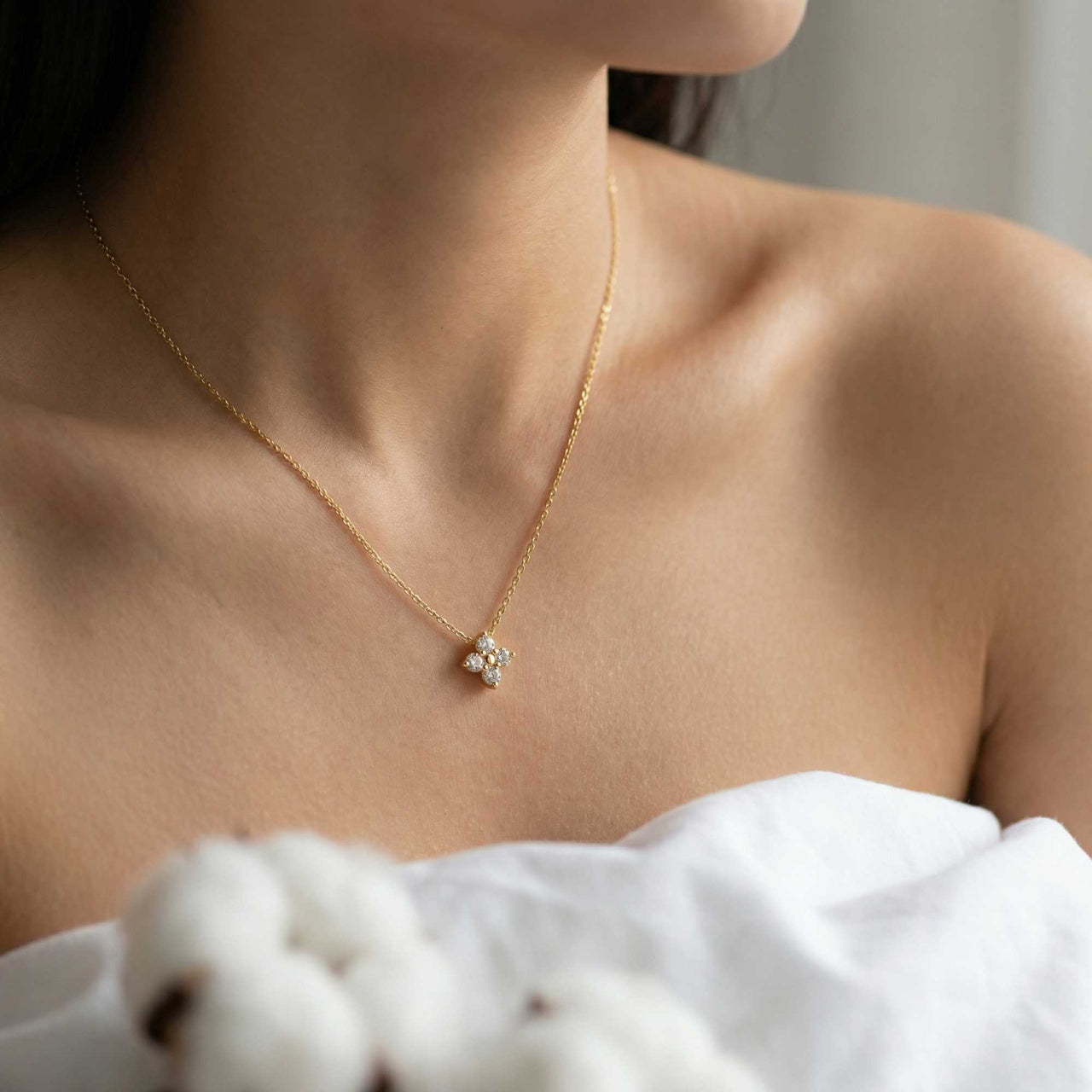 Crystal Flower Necklace