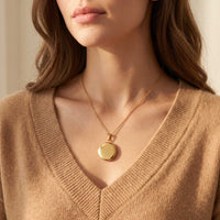 Thumbnail for Round Photo Locket Necklace