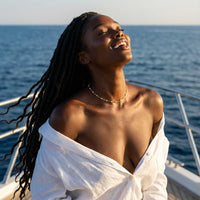 Thumbnail for White Beaded Choker