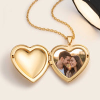 Thumbnail for Floral Heart Photo Locket Necklace
