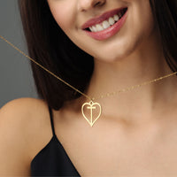 Thumbnail for Heart Initial Necklace