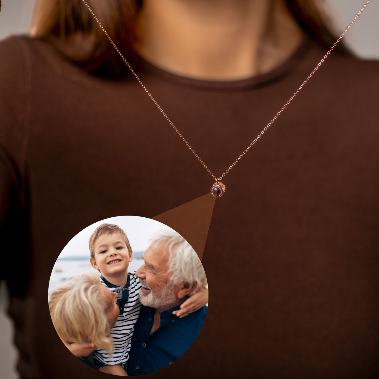 Circle Photo Necklace