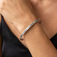 Thumbnail for Adjustable bracelet — close-up of the details, silver | SKU: btuvoy-wg