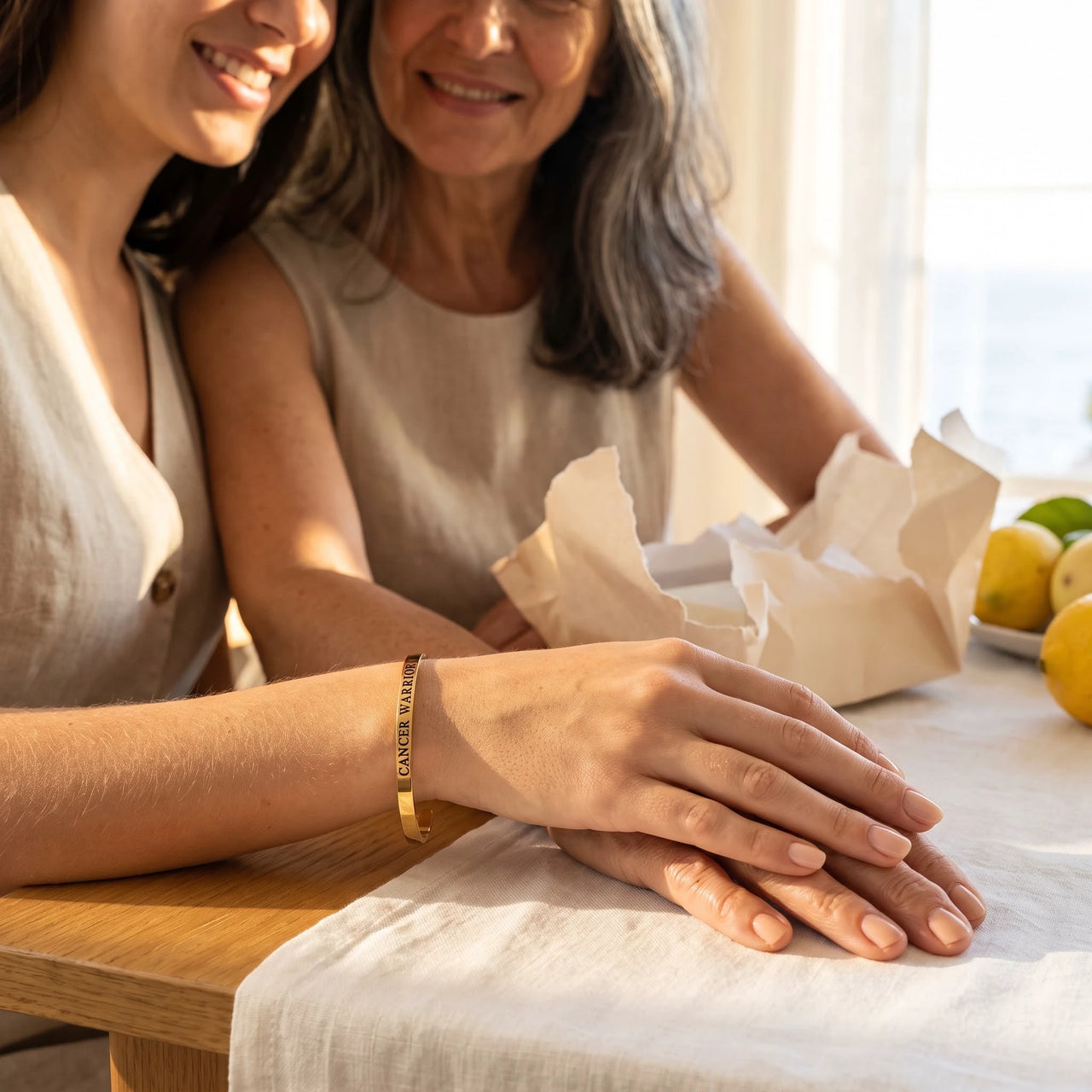 Cancer bracelets — offered as a gift, gold | SKU: 7220397-gold-plated-color