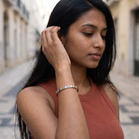 Thumbnail for Mantra bracelet — worn, everyday gesture, silver | SKU: cp-wg