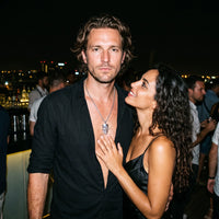 Thumbnail for Vendetta Necklace Silver – worn by a man on a night out with his partner | Brother & Sisters | SKU: White Gold