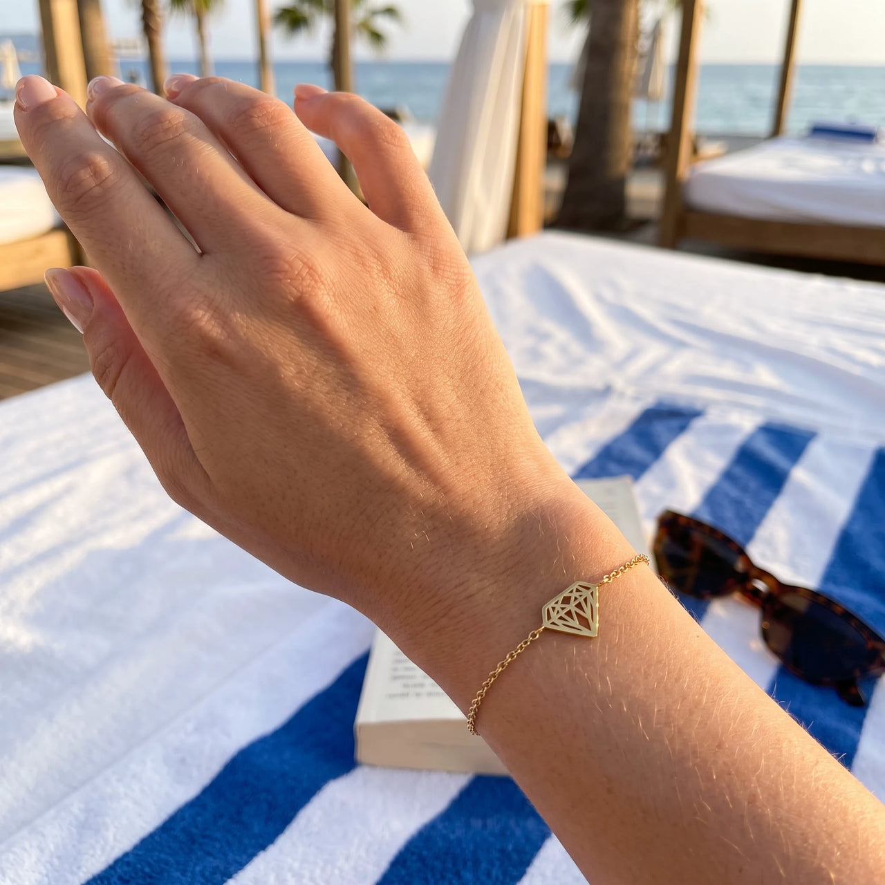Dainty bracelet — worn, real size, gold | SKU: 11662607-gold