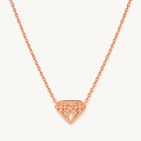 Thumbnail for Diamond shape necklace — product photo on a white background, rose gold | SKU: 12791388-rose-gold
