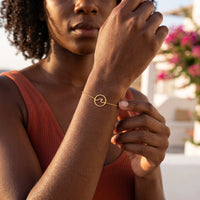 Thumbnail for Wave bracelet — worn, everyday gesture, gold | SKU: 17429078-gold