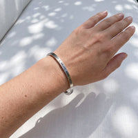 Thumbnail for Loyal brave true — worn, real size, silver | SKU: lbat-wg