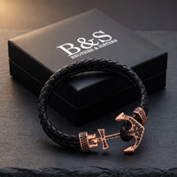 Thumbnail for Rose Gold Anchor – in its Brother & Sisters gift box | Brother & Sisters | SKU: 3621358-rose-gold-XS-14-15, 3621358-rose-gold-S-16-17, 3621358-rose-gold-M-18-19, 3621358-rose-gold-L-20-21, 3621358-rose-gold-XL-22-23