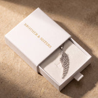 Thumbnail for The silver necklace in the Brother & Sisters gift box | SKU: 42003-silver