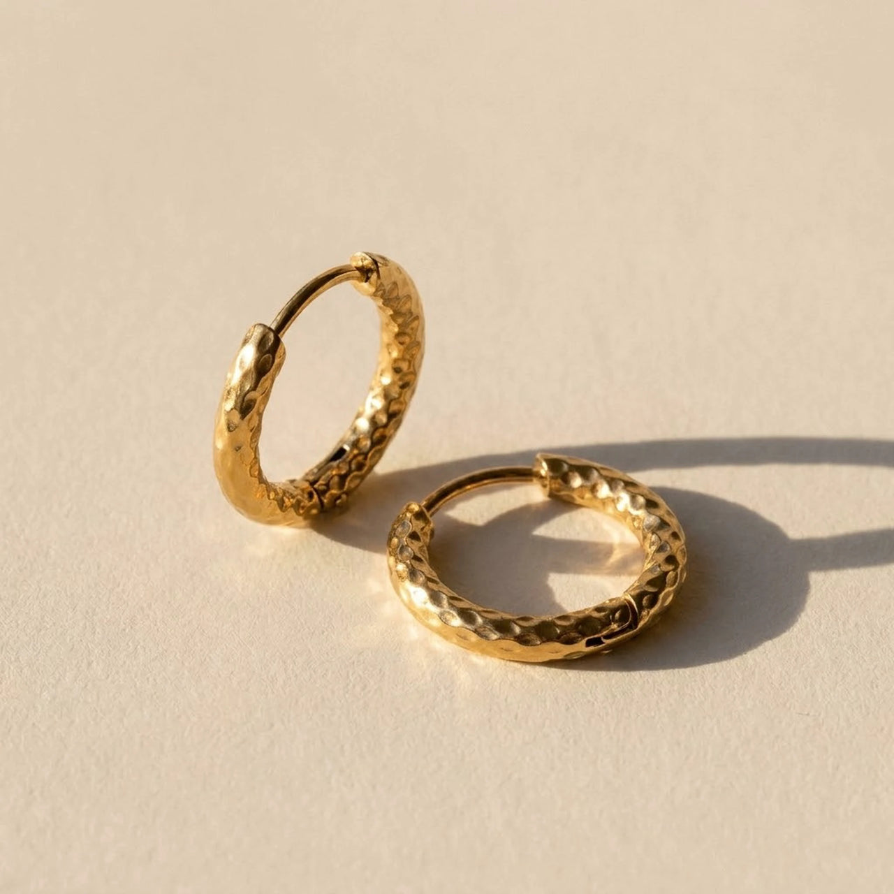 Twisted Rope Huggie Hoops in Gold, product photo | SKU: 41012-gold